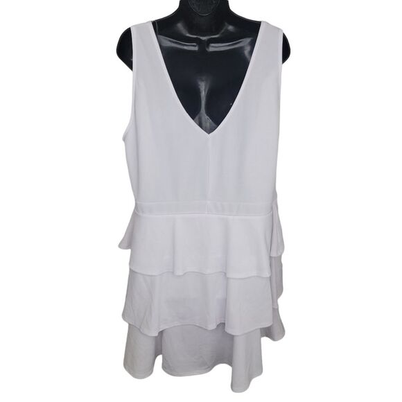Charlotte Russe Plus size white tiered mini dress 3X - Picture 2 of 6